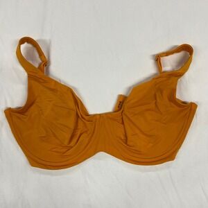 CUUP The Scoop Bra Turmeric Orange Unlined Underwire Microfiber 34H